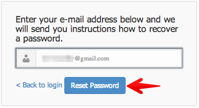 Step two: Reset password
