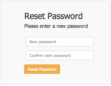 Reset my password form